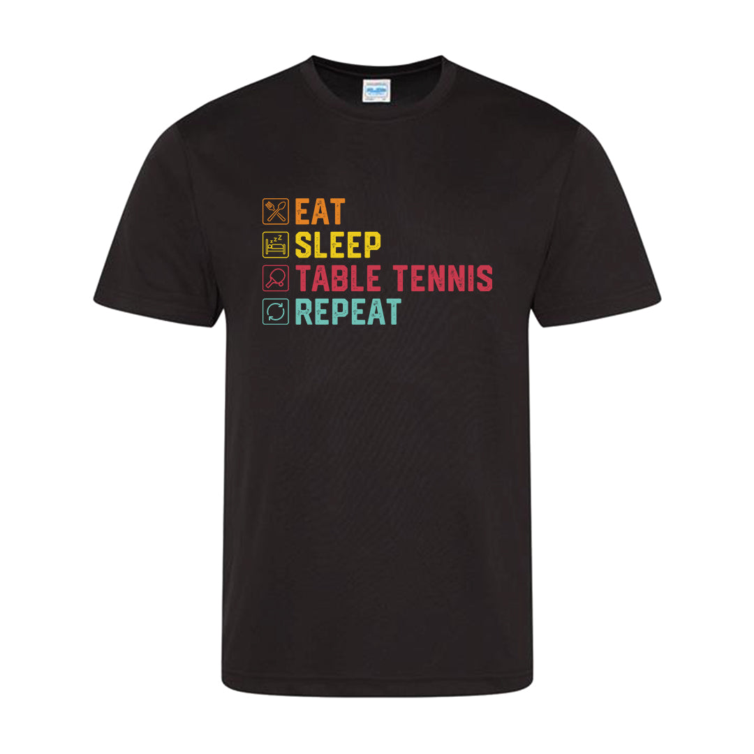 Eat Sleep Table Tennis Repeat Tee